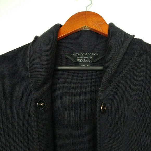 GK Direct Delta Airlines One Button Wool Navy Blue Cardigan Women's Small - Picture 3 of 6